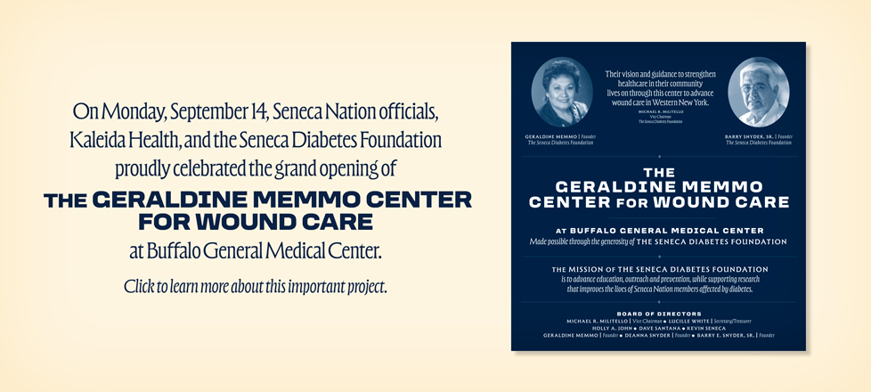 Grand opening of the Geraldine Memmo Center for Wound Care at Buffalo General Medical Center